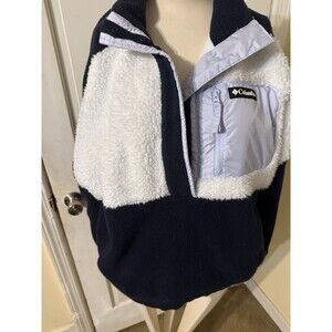 Women's Columbia Lodge Sherpa Dark Nocturnal Pullover Fleece Size XL ( 16-18)